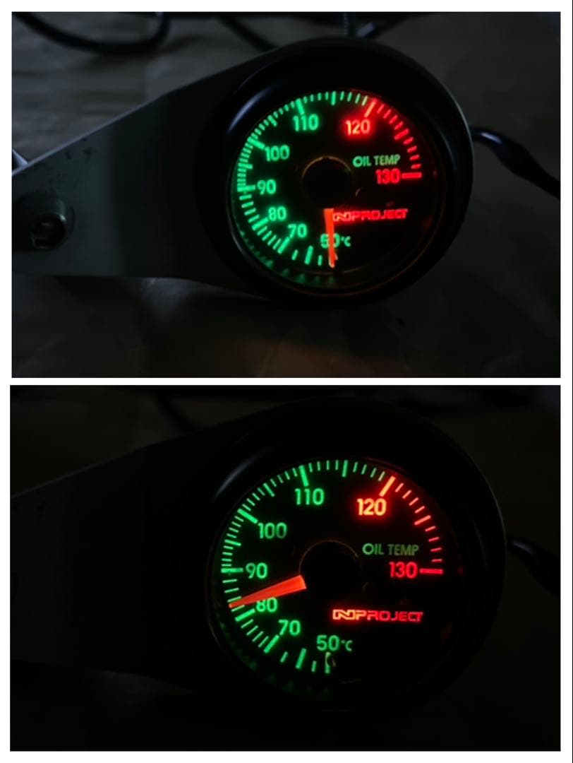 NPROJECT アナログ油温計 50℃〜130℃