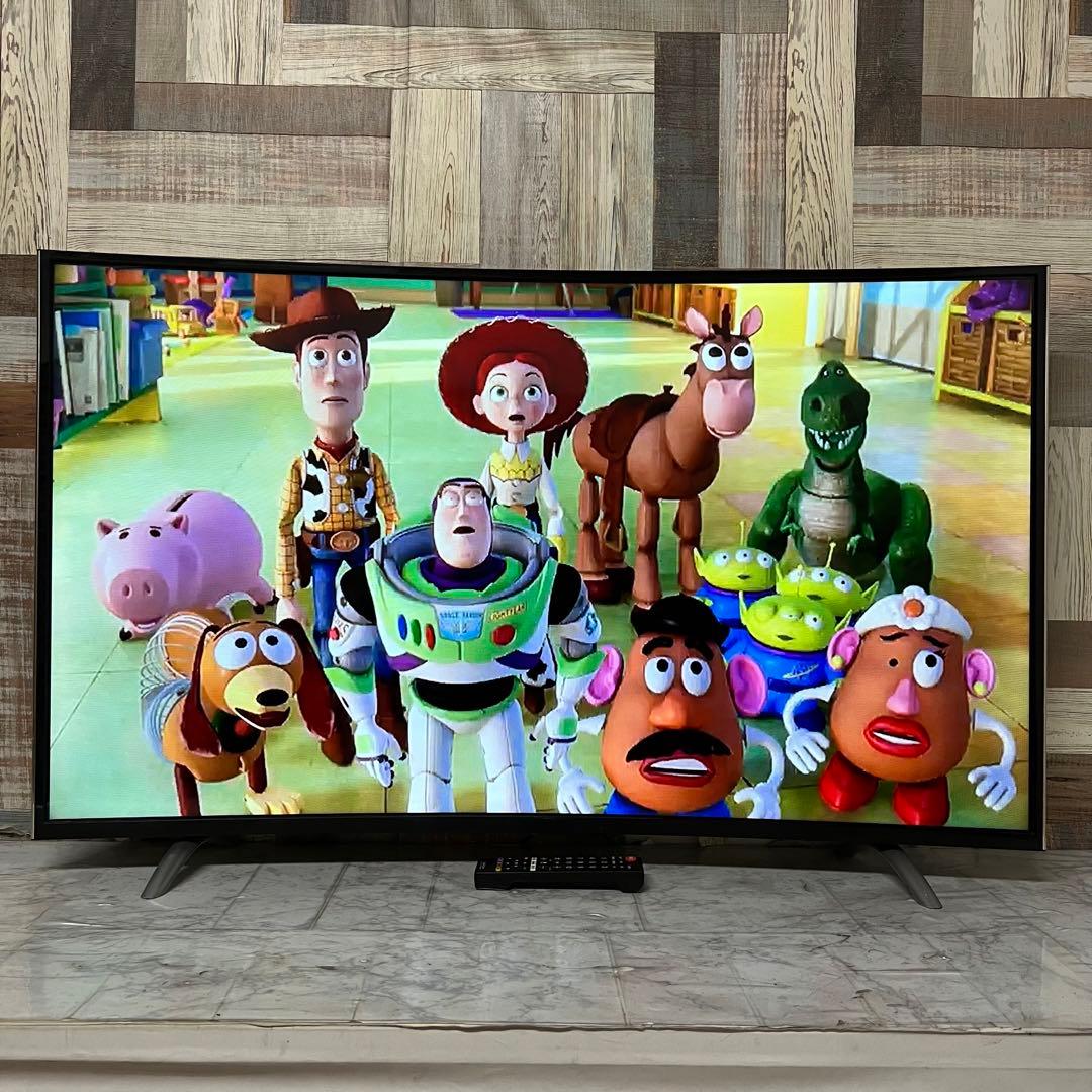 即日受渡❣️全国送料込48型スタイリッシュ曲面液晶テレビWチューナー新品リモコン