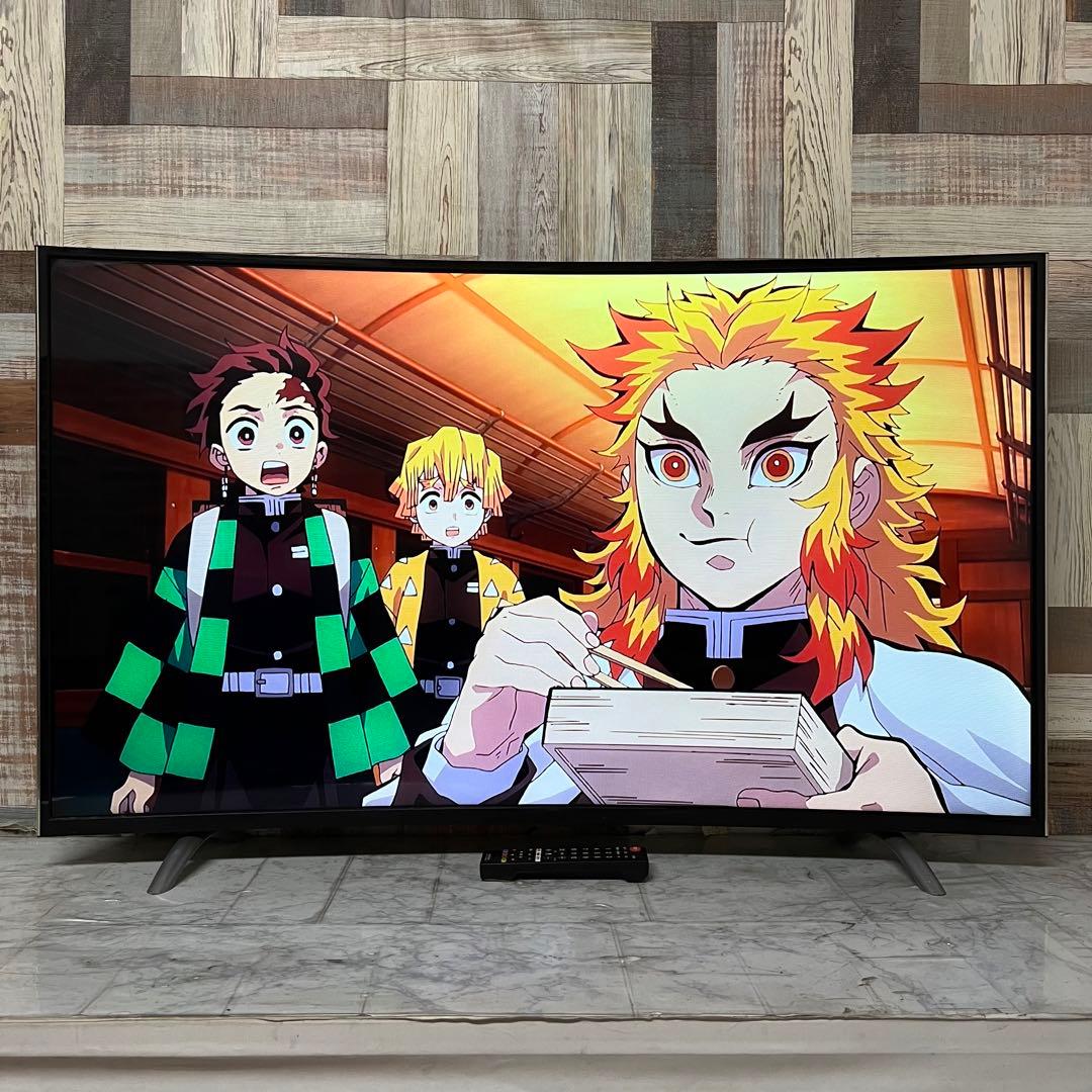 即日受渡❣️全国送料込48型スタイリッシュ曲面液晶テレビWチューナー新品リモコン