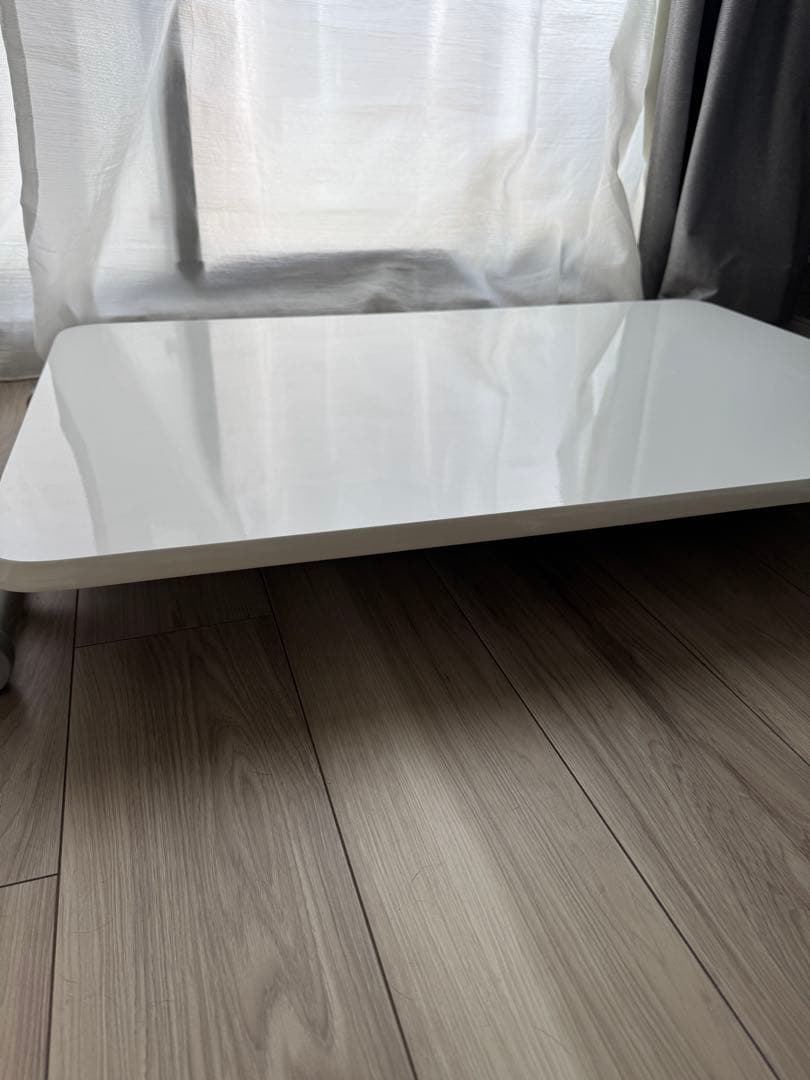 折りたたみ式ホワイトダイニングテーブル