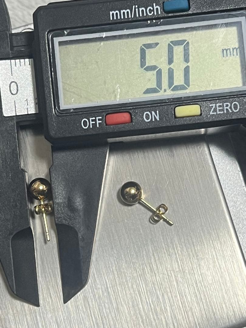 ジーナK18金ボールピアス5mm