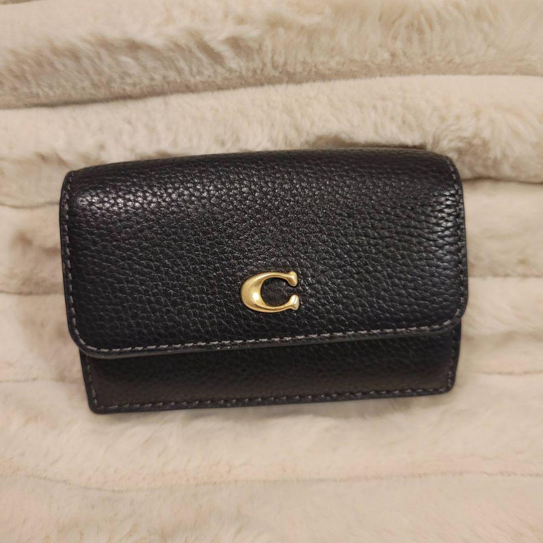 COACH ミニ トライフォールド ウォレット 三つ折り財布 ブラック