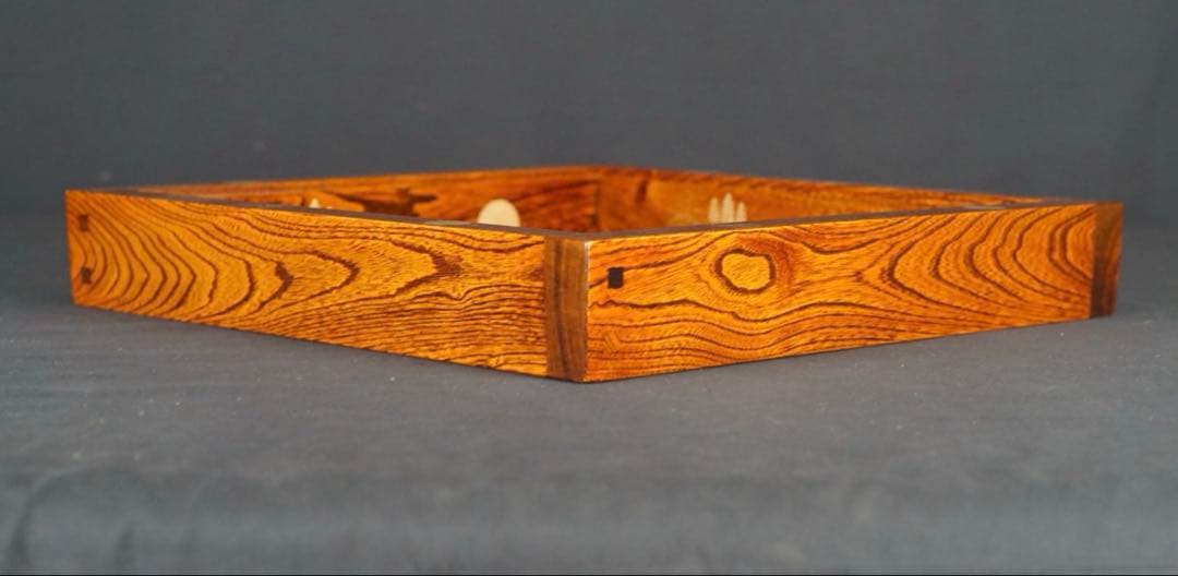 中村宗悦 高台寺蒔絵 天然木 炉縁 共箱 木製漆器