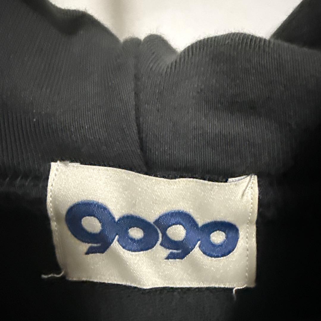 9090 ダブルジップパーカー　ブラック