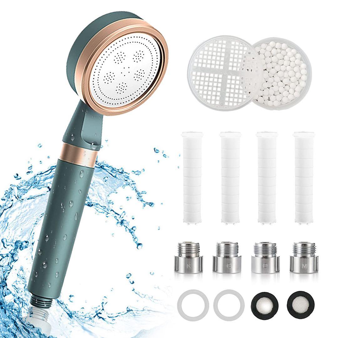 未使用　浄水塩素除去 シャワーヘッド グリーン　フィルター