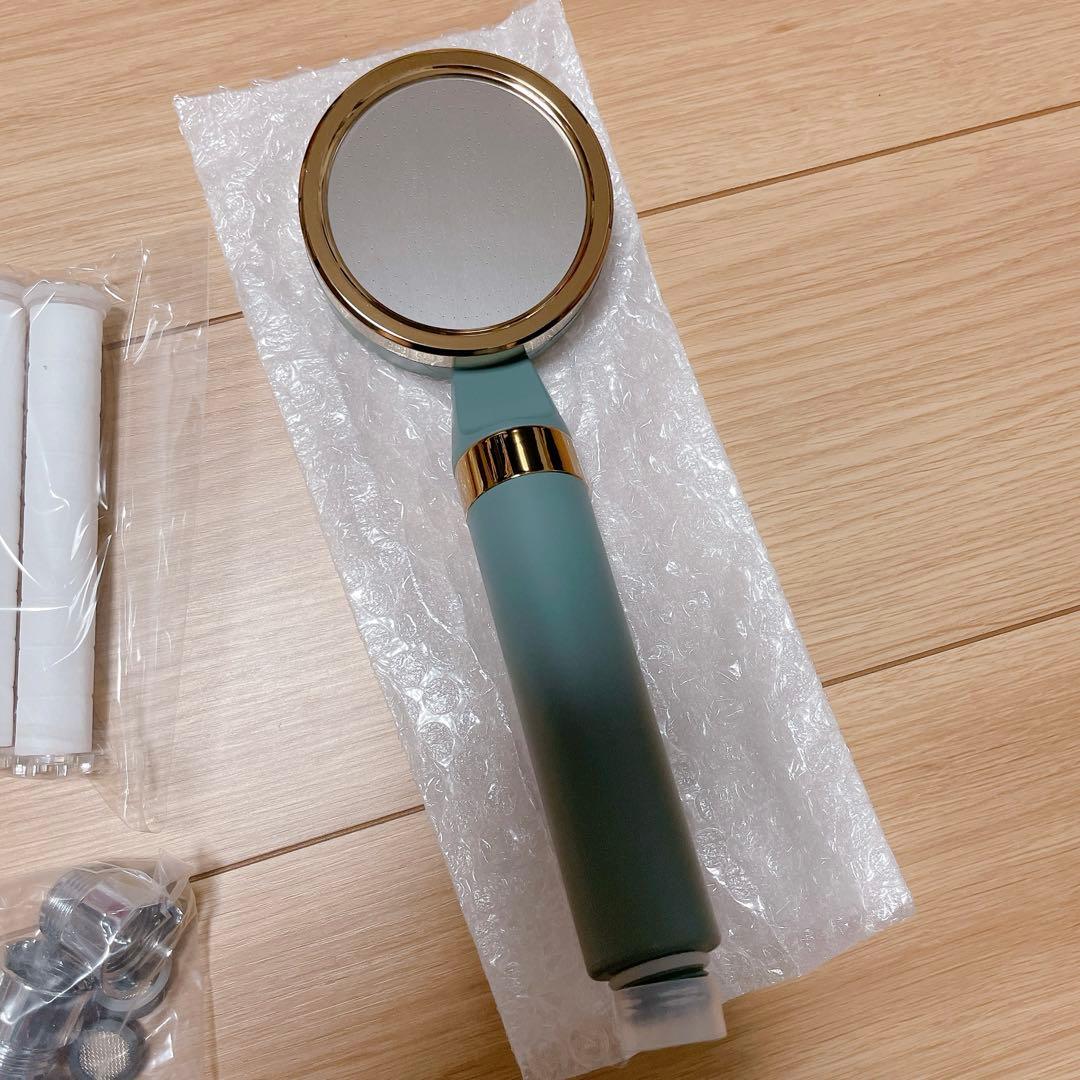 未使用　浄水塩素除去 シャワーヘッド グリーン　フィルター