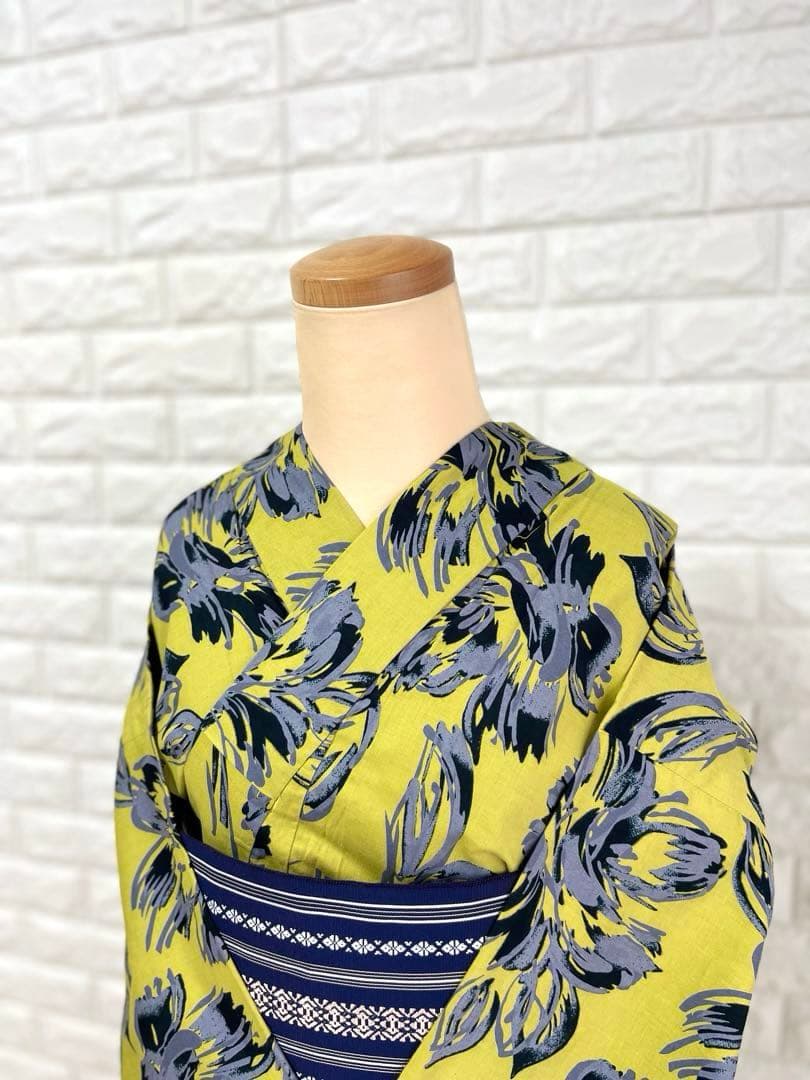 【新品未使用】しつけ付 浴衣 夏着物 単衣着物 木綿着物 トールサイズ