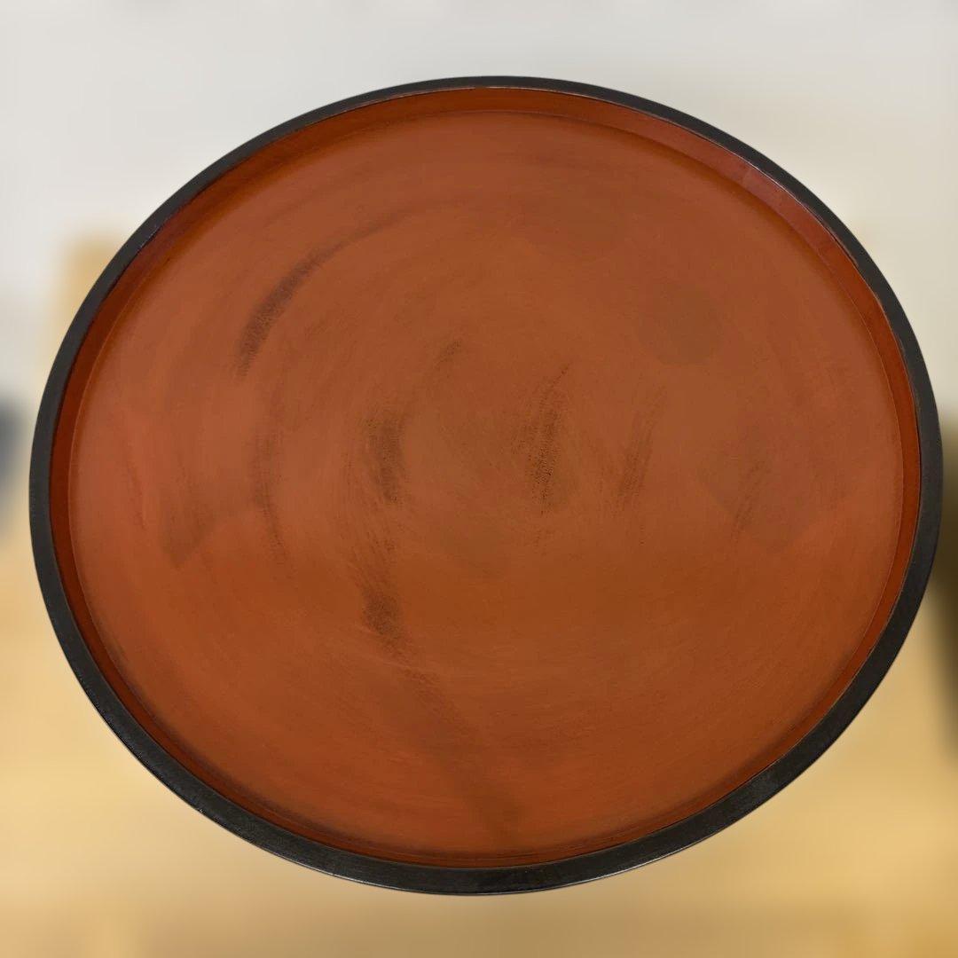 漆工房　大島　天然木　うるし塗　高脚卓盆 ⑤