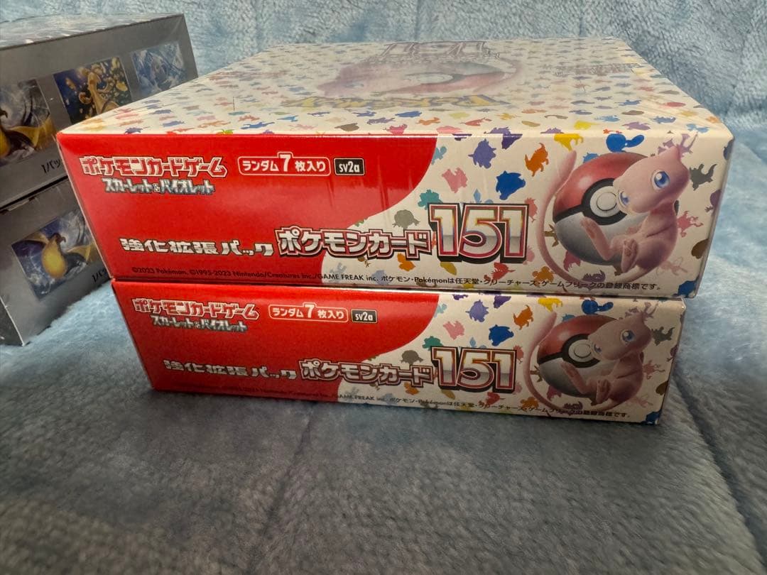 ポケモンカードゲーム151、シャイニートレジャーシュリンク付各2BOXセット