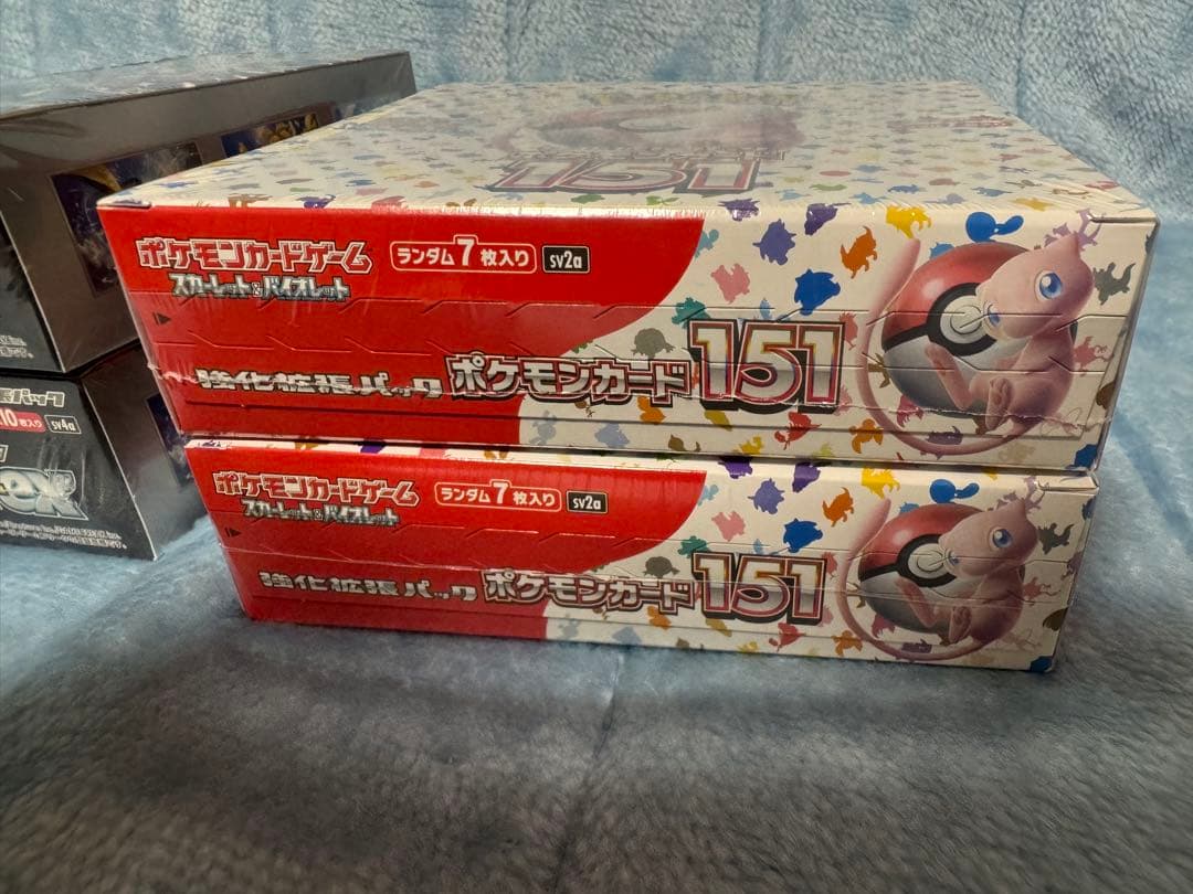 ポケモンカードゲーム151、シャイニートレジャーシュリンク付各2BOXセット