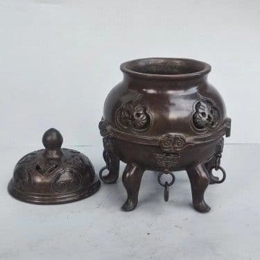 五足帝王炉 薫香炉 装飾品 工芸品美術品 置物