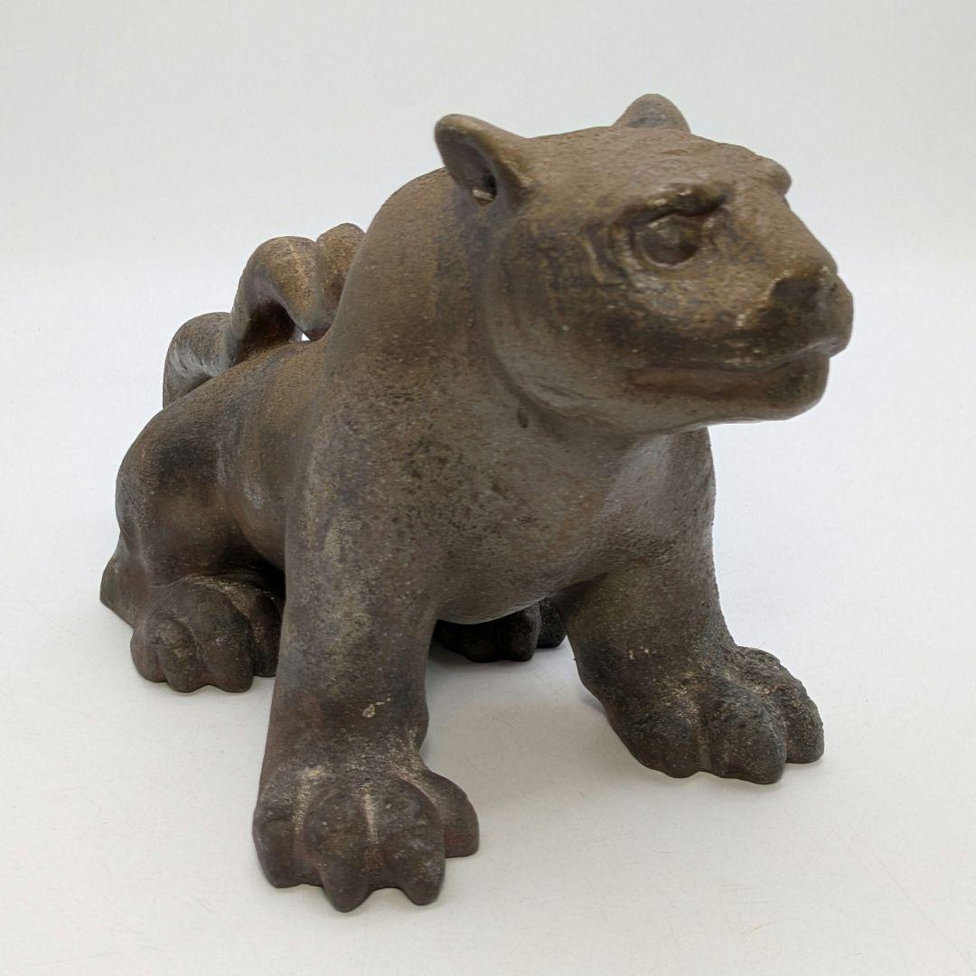 岡山県重要無形文化財 浦上善次 備前焼 寅 共箱共布栞 虎 トラ 干支置物 陶彫