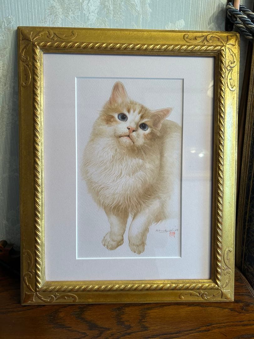 狼林（ROURIN）作　猫の水彩画 2008作