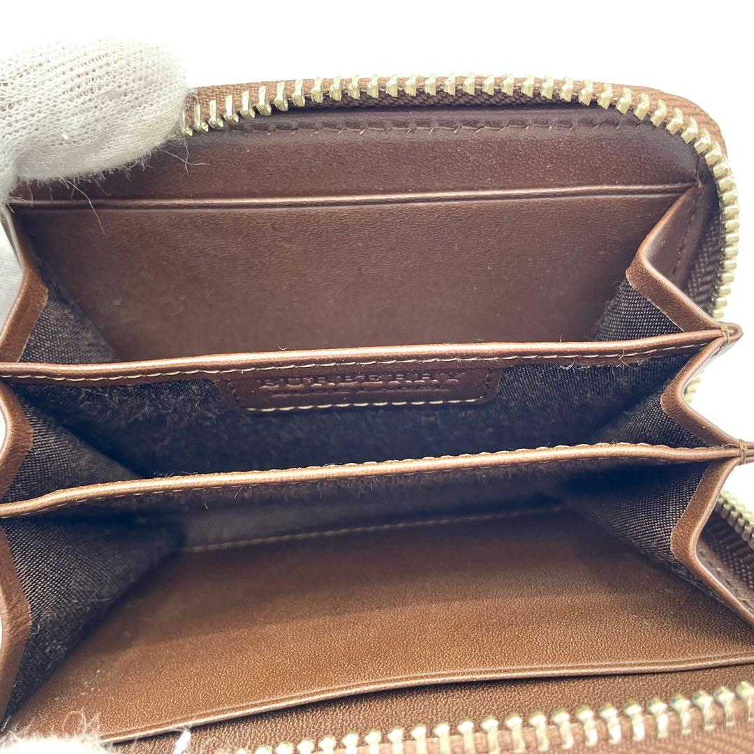 未使用保管　バーバリー　ケース　財布　ラウンドファスナー　ノバチェック