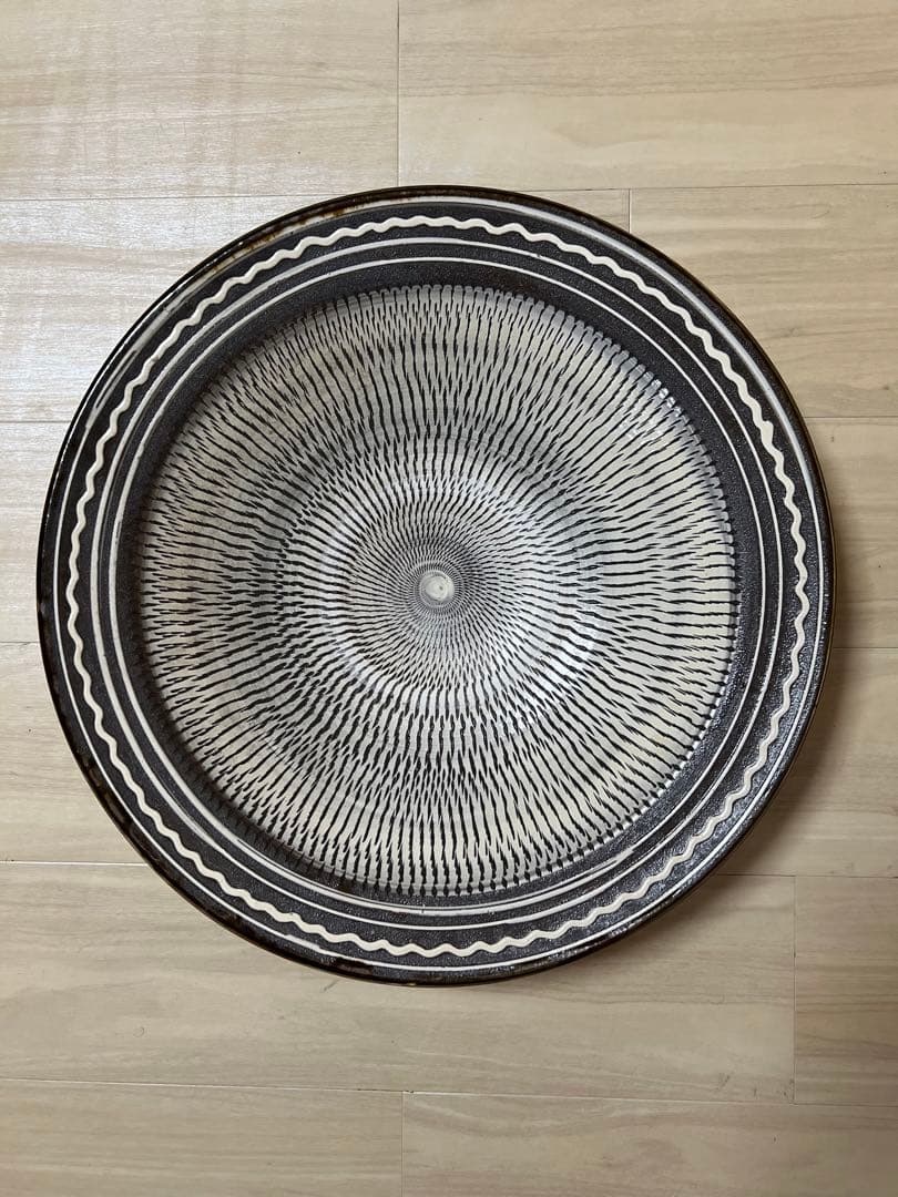 小鹿田焼 大皿 丸皿 和食器 飛び鉋 小石原焼 坂本茂木 民藝 用の美 柳宗悦