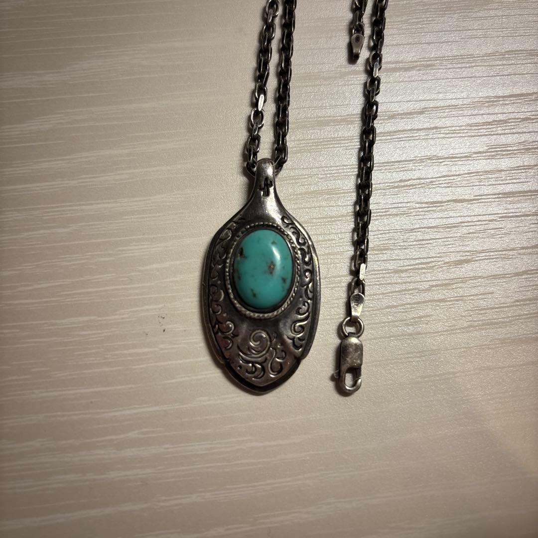 【希少】ターコイズ シルバーネックレス Ramón del Sol ナバホ族