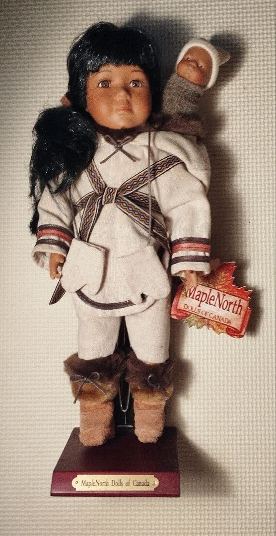 カナダ イヌイット人形 民族衣装 母子 アンティーク 3,000体限定生産