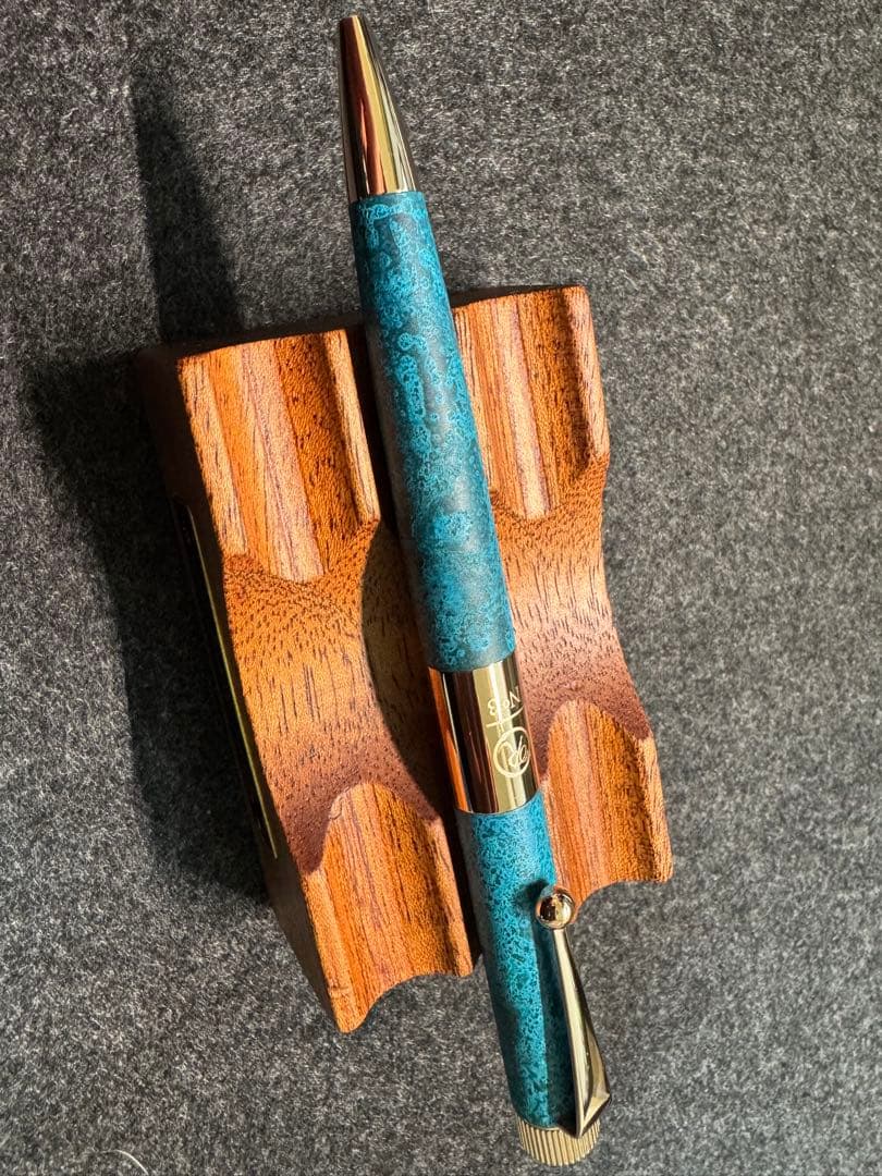 Romeo ロメオ No.3 ボールペン 斑紋ガス青銅色 アプリコットゴールド