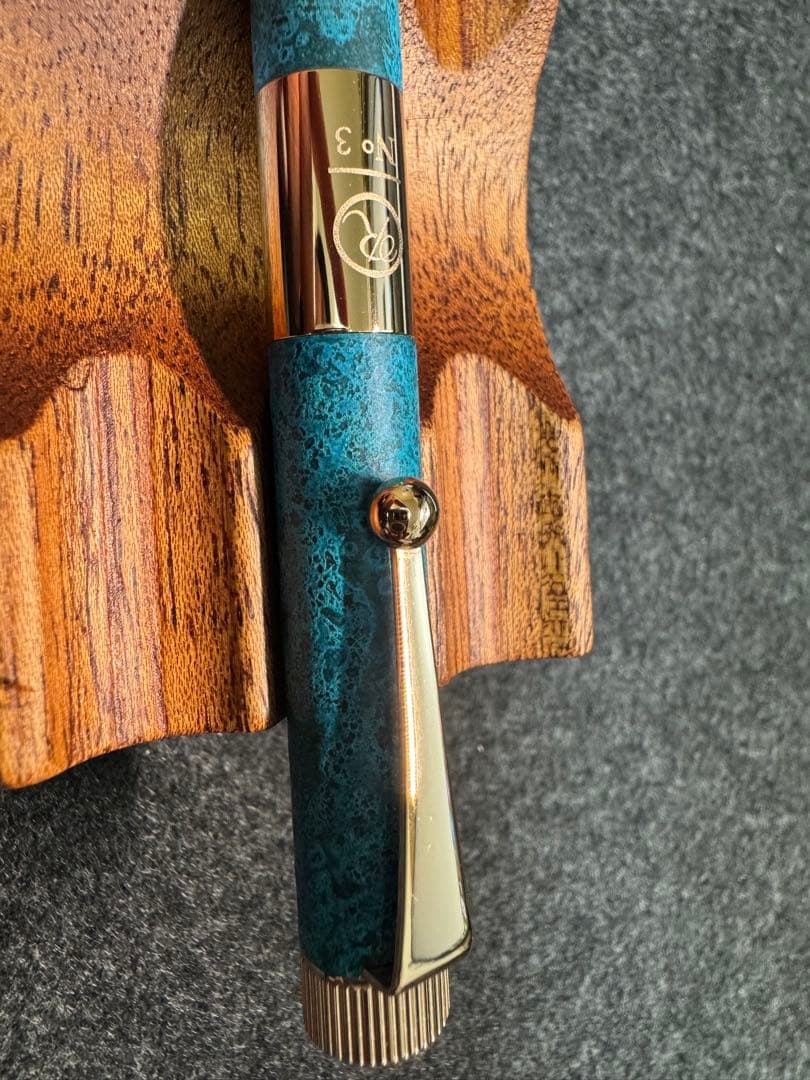 Romeo ロメオ No.3 ボールペン 斑紋ガス青銅色 アプリコットゴールド