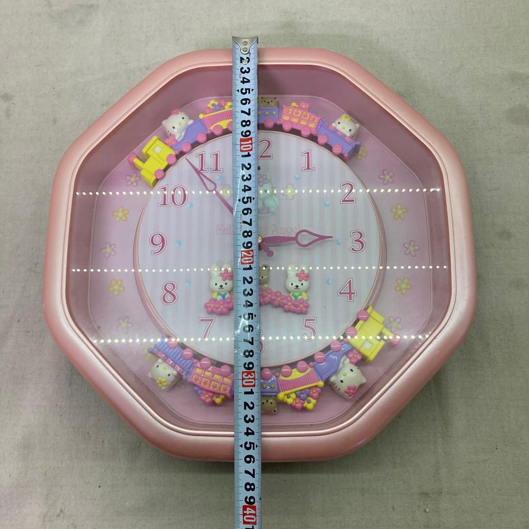 【動作確認済み★2000年製】ハローキティ　メロディ壁掛け時計　可動　サンリオ