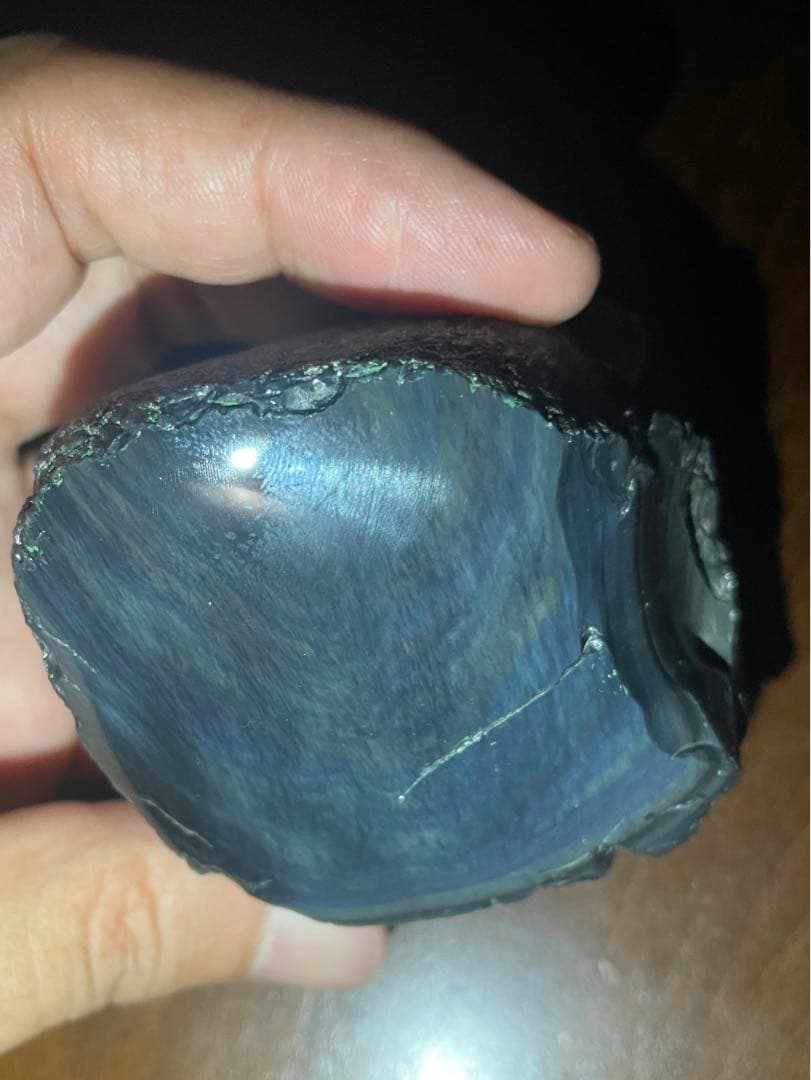 研磨品　十勝石玲瓏　複合色レインボーオブシディアン　オーロラ
