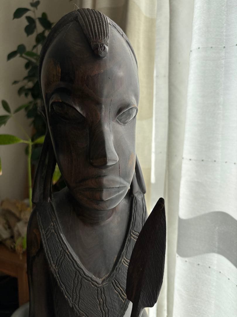 【アフリカ美術】木彫り人形　約103cm