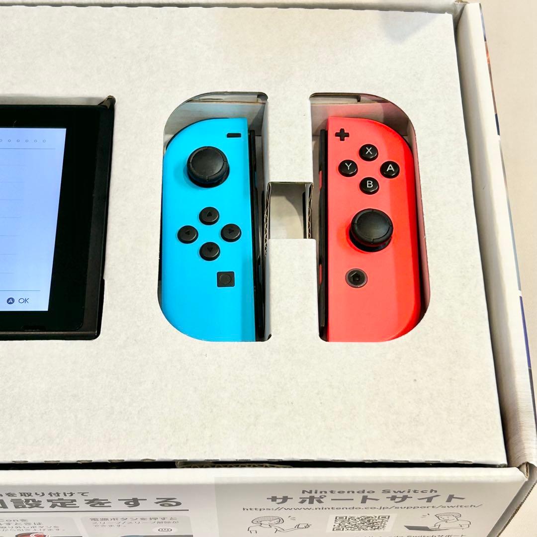 Nintendo Switch 本体 ネオンブルー レッド microSDセット