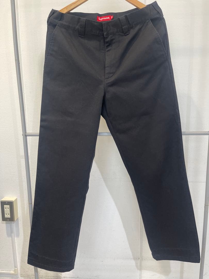 シュプリーム ストレートパンツ　ブラック　32