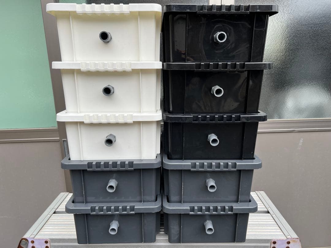 メダカ水槽用NVBOX13 10個セット　オーバーフロー加工済み