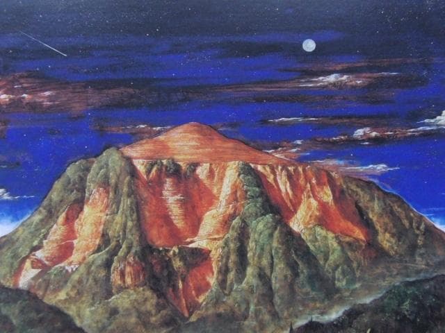 吉岡正人【月の残る朝】希少な額装用画集より、状態良好、新品高級額装付