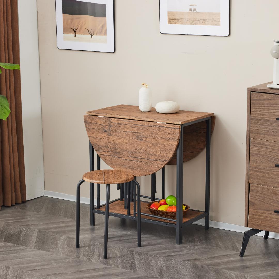 数量限定！4人用ダイニング 5点セット ダイニングテーブル　オシャレ　BROWN