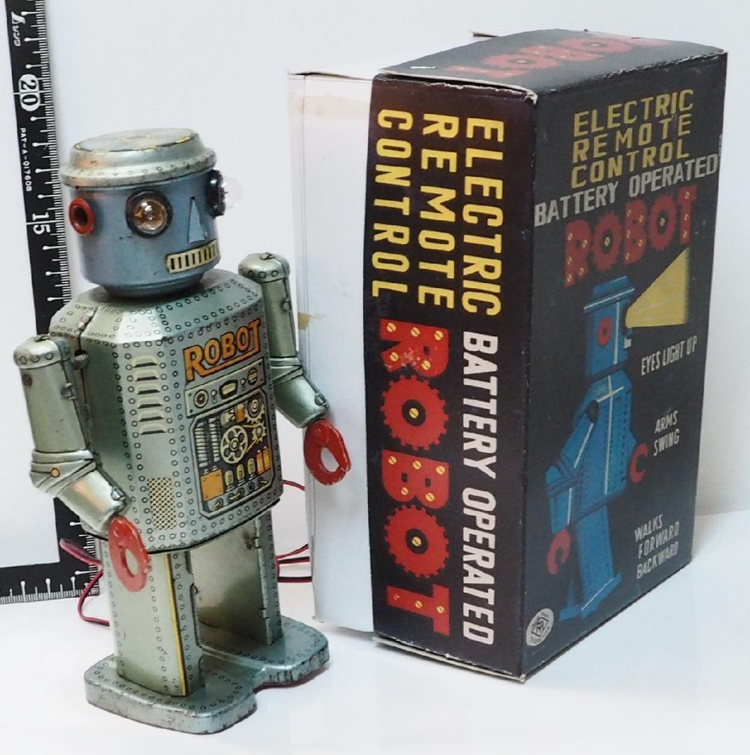 増田屋【電動リモコン ロボット リモコン欠】ブリキTIN TOY 箱はコピー