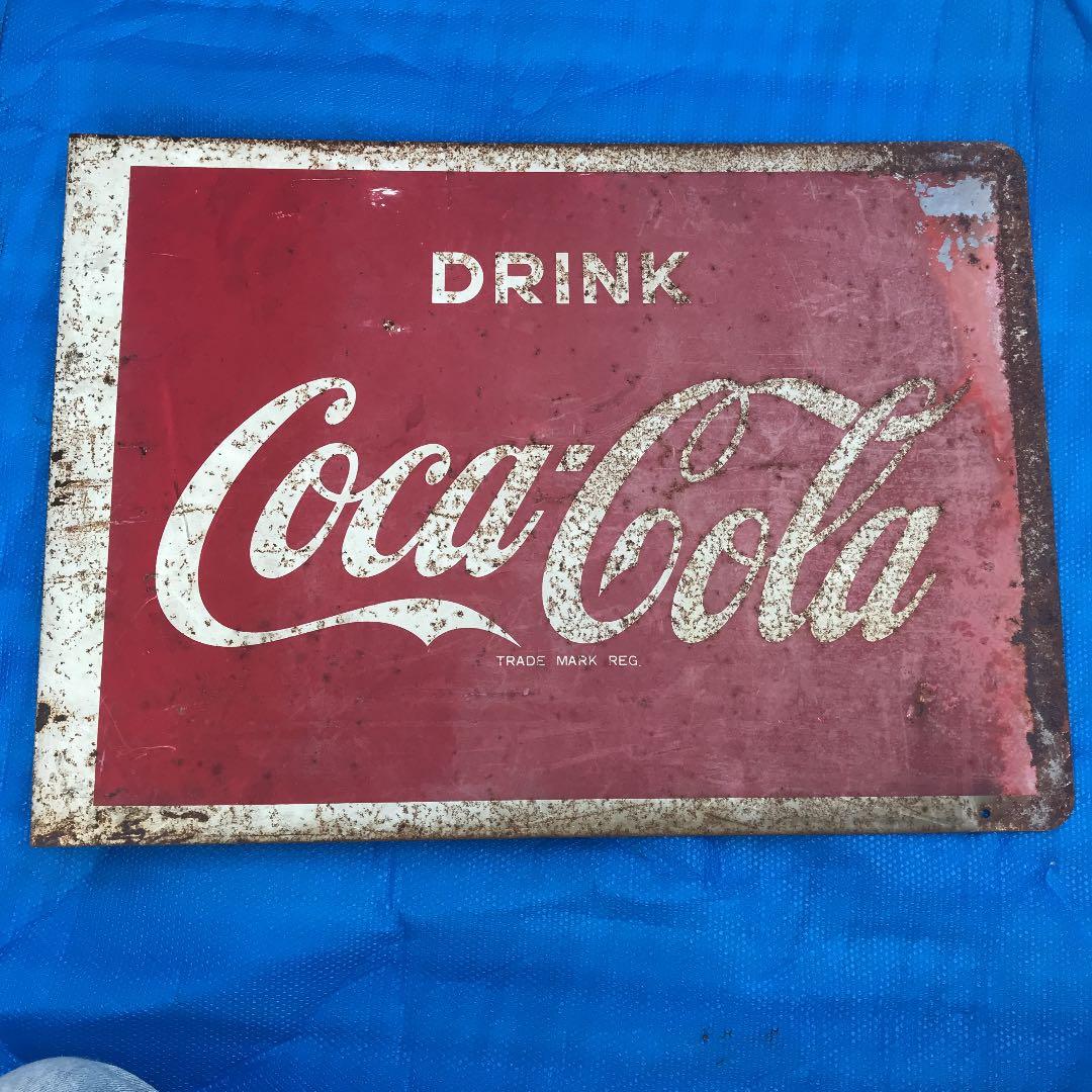 コカコーラ 両面ブリキ看板 昭和レトロ ノベルティー アンティーク