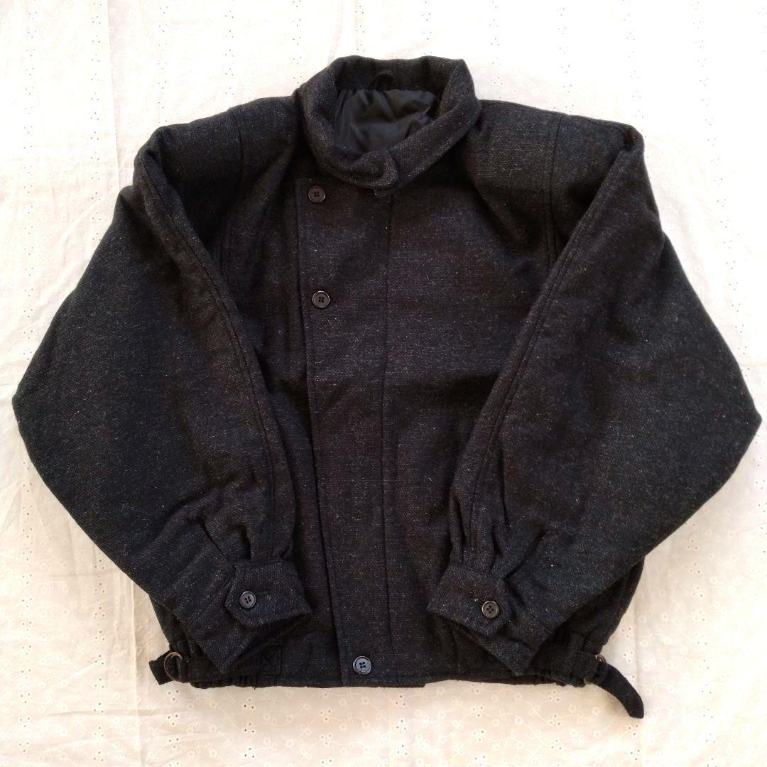 Vintage　80's　短丈　ウールジャケット　ブルゾン　ボンバージャケット