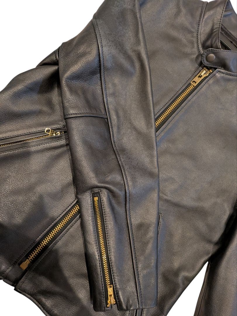 AVIREX 牛革 シングルライダースジャケット