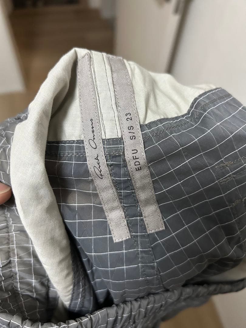 Rick Owens グレー チェック柄 サルエルパンツ