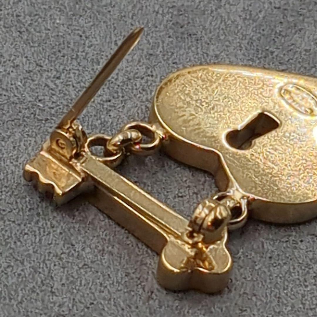 ★ CHANEL シャネル ブローチ ハートロック ココマーク 02P ゴールド