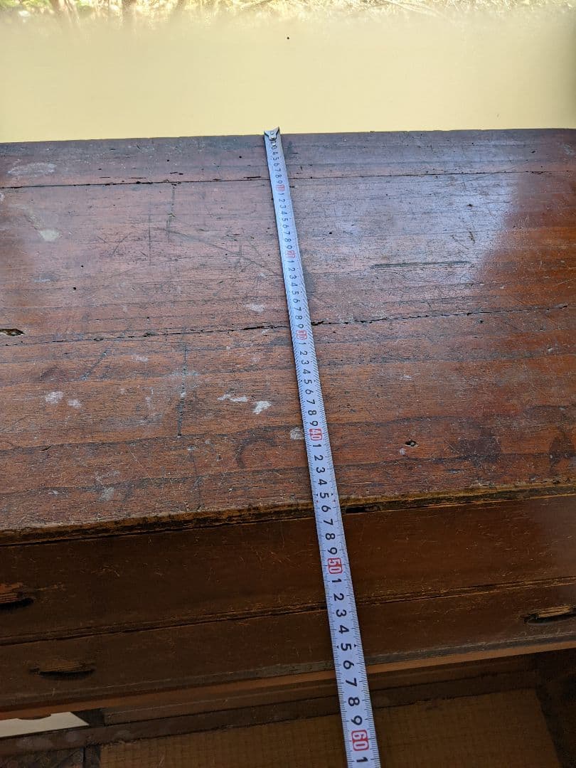 アンティーク/木製引き出し 2段 ダークブラウン/昭和レトロ/即購入歓迎/タンス