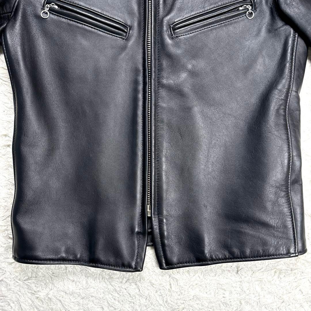 ✨美品・641XX✨ショット　シングル　ライダースジャケット　ブラック　7009