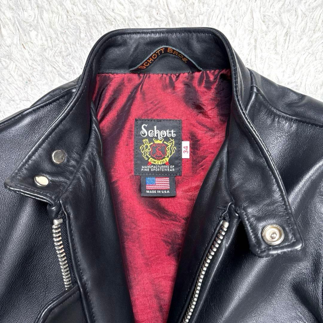 ✨美品・641XX✨ショット　シングル　ライダースジャケット　ブラック　7009