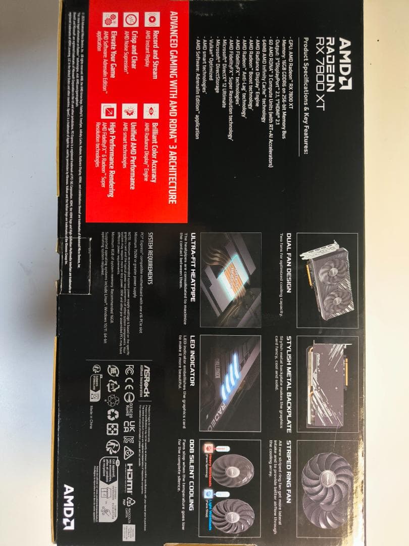 グラフィックボード ASRock Radeon RX 7800 XT 16GB