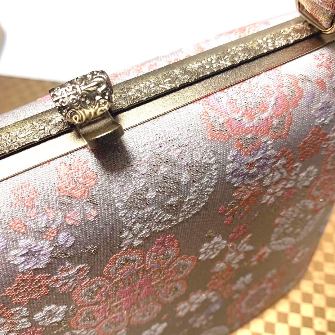 hamama ◆うさうさ233◆和装用バッグと草履のセット（ピンク・金色）