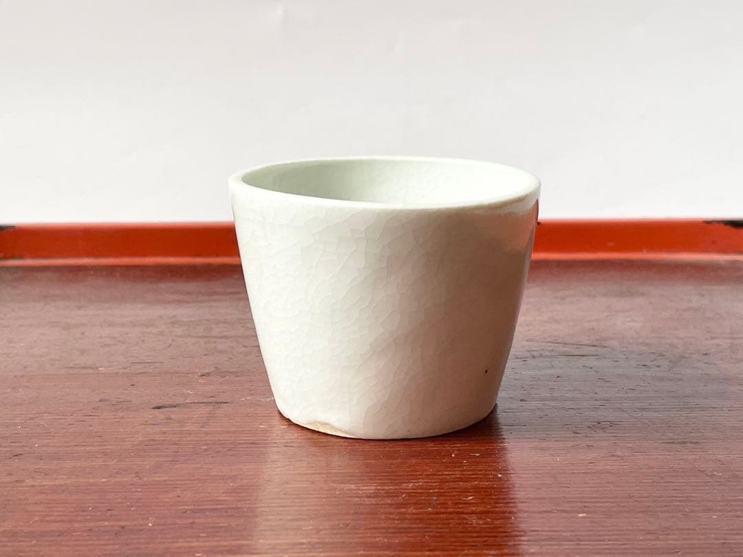 骨董　アンティーク　白磁　蕎麦猪口　古伊万里　白磁　白磁蕎麦猪口　甘手