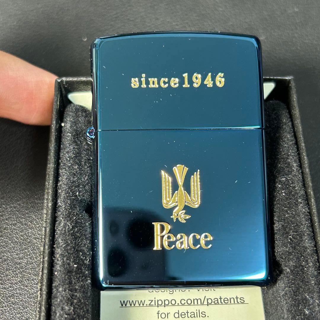 ジッポー　ピース　ブルーチタン