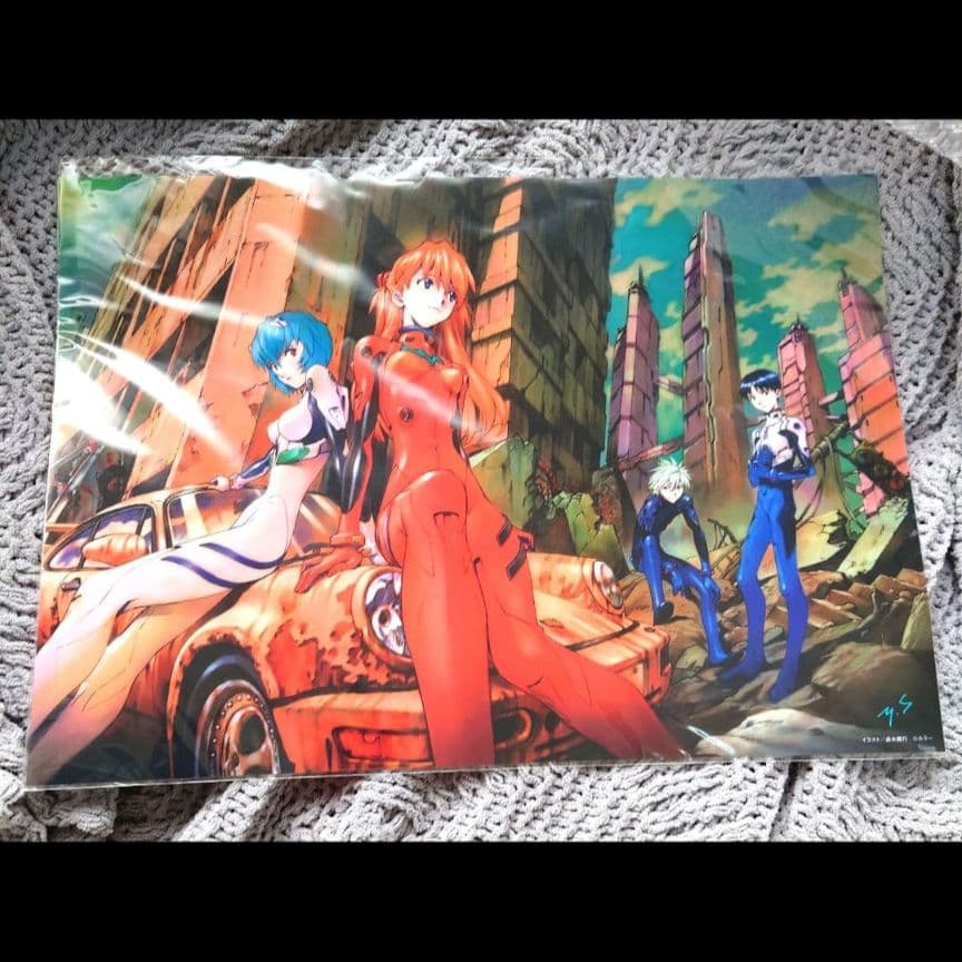 エヴァンゲリオン　貞本義行くじ　くじ引き堂　クリアポスター　コンプセット