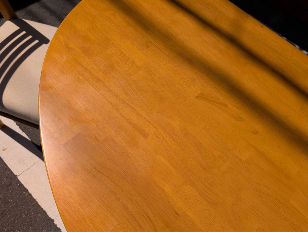 ＊東京都付近限定品＊変形型ダイニングテーブル4点セット　4人掛け