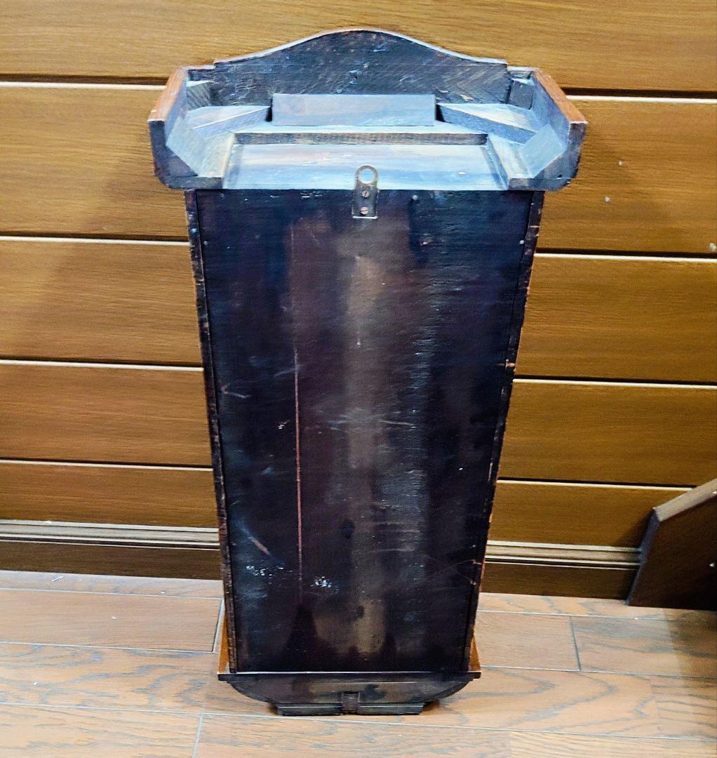 〈完動・美品〉精工舎　ステンドグラス調　スリゲル宮型ゼンマイ振り子時計