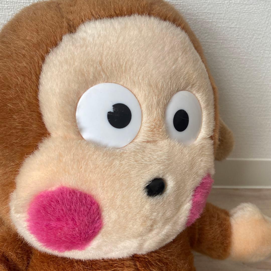 サンリオ旧ロゴ　おさるのもんきちぬいぐるみ 30cm 平成レトロ激レアグッズ