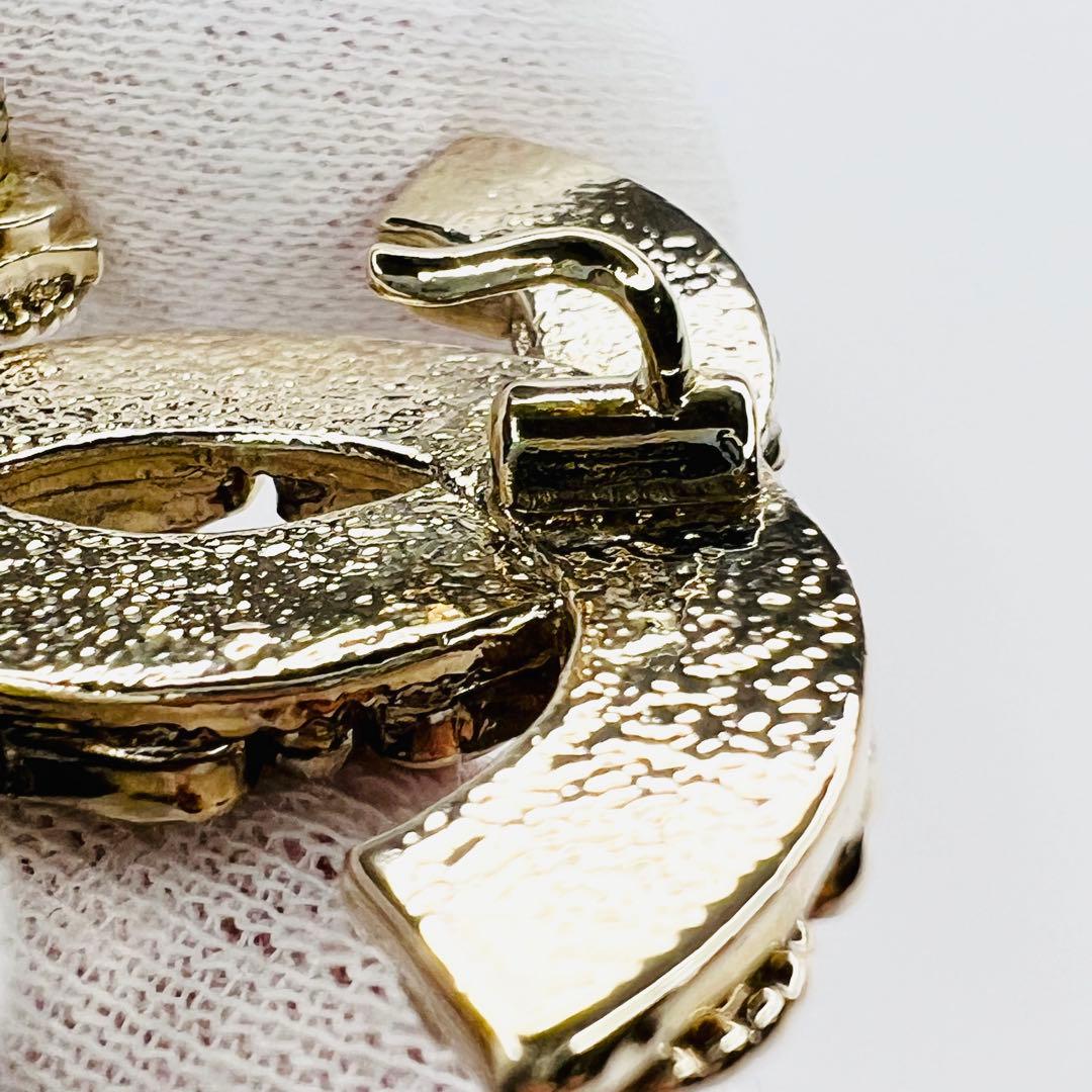 CHANEL ココマーク ビジュー ゴールド ブローチ コサージュ.