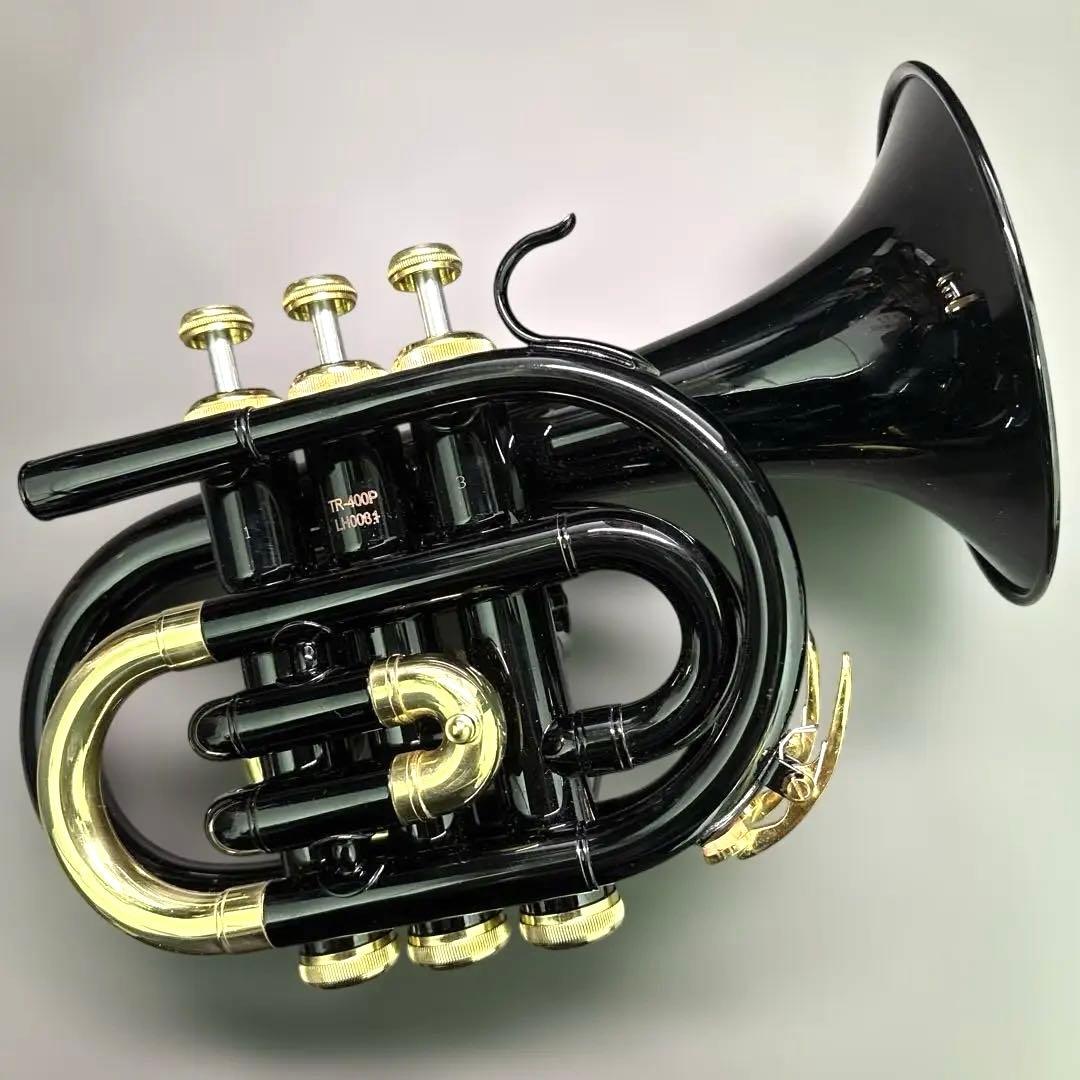 TR−400 ポケットトランペット本体 ブラック 黒